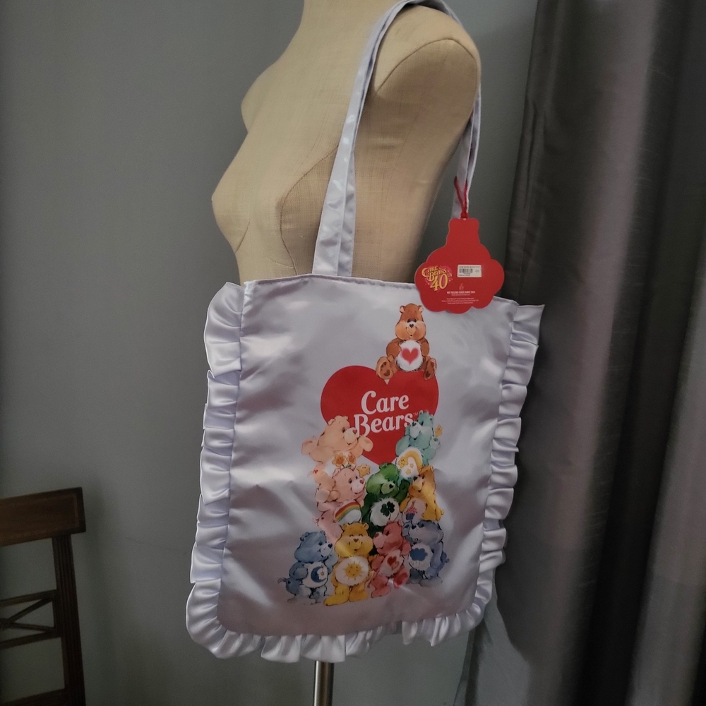 Care Bears Baby Blue Satin Tote Bag - Picture 1 of 8
